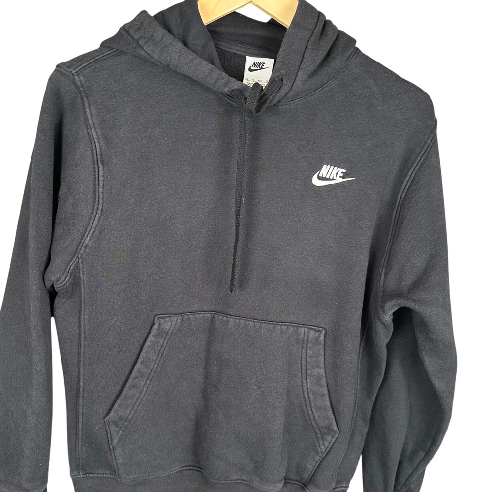 Nike Mens Sportswear Club Fleece Hoodie Black Pullover Sweatshirt XS BV2654-010